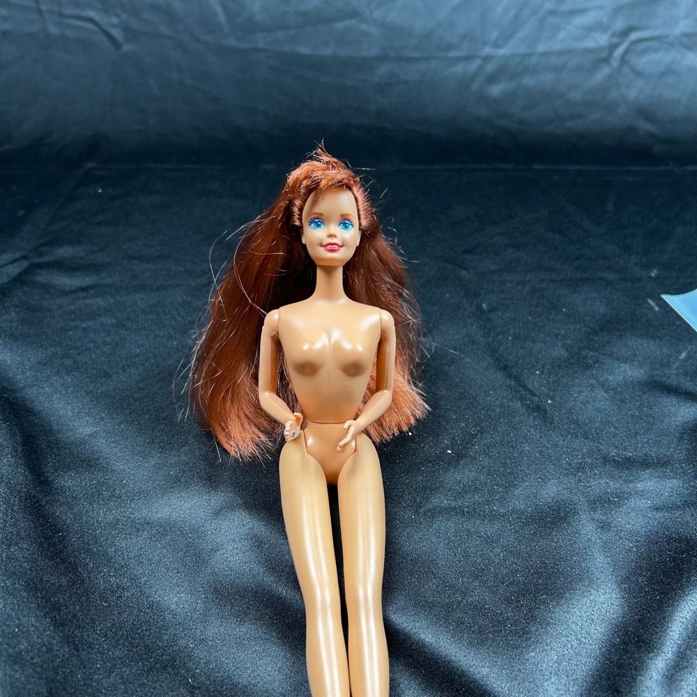 Vintage Mattel Barbie Doll Auburn Red Hair Blue Eyes 1966 Body 1976 Head Mold